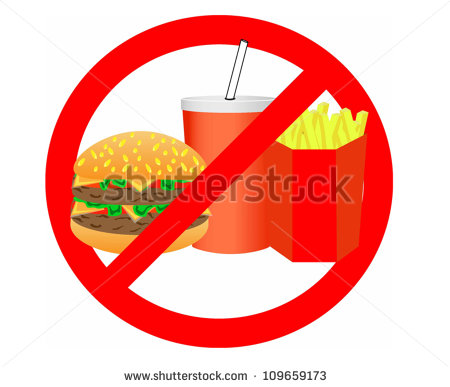 Clip Art No Food And Drink No Junk Food Label   Stock