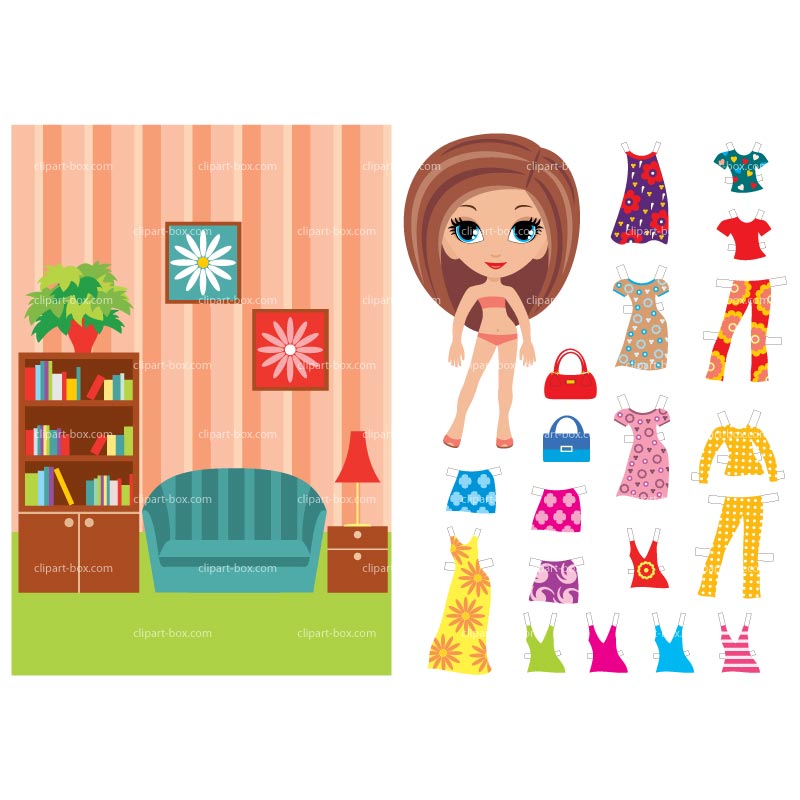 Clipart Dress Up Model   Royalty Free Vector Design