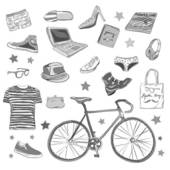 Clipart Of Big Collection Of Purses   Vector