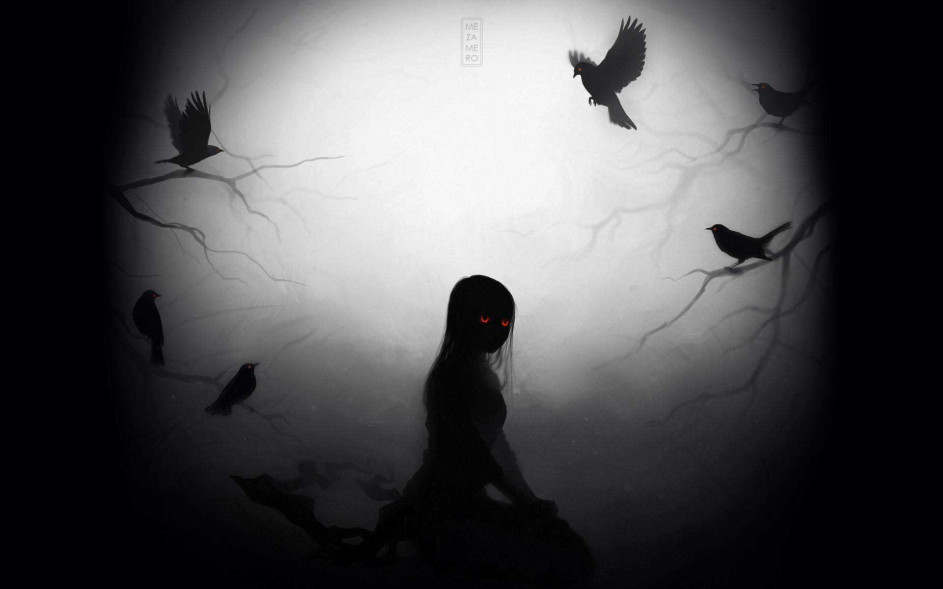 Fantasy Dark Demon Zombie Undead Horror Evil Scary Creepy Occult Crow