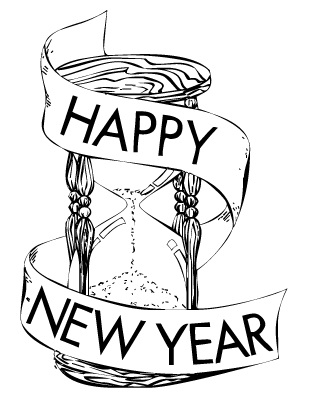 Happy New Year Clipart Black And White Images   Happy Holidays 2014
