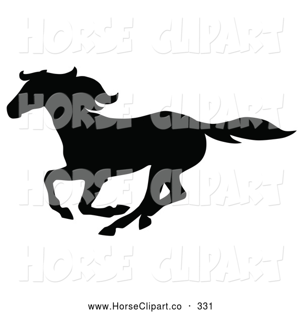 Horse Silhouette On White Horse Clip Art C Charley Franzwa