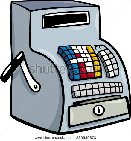 Illustration Of Old Till Or Cash Register Clip Art   Stock Photo