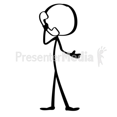 Line Figure Phone   Presentation Clipart   Great Clipart For