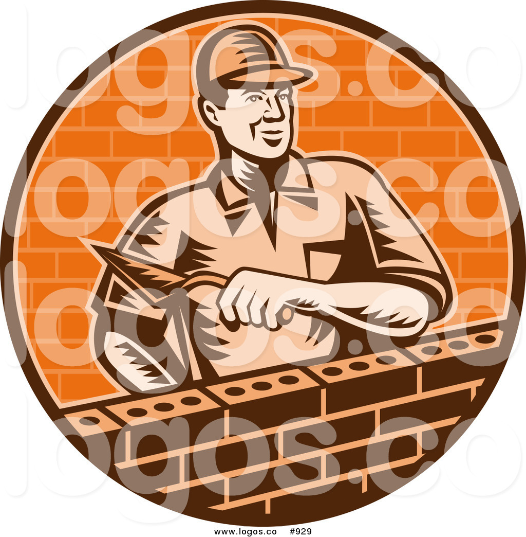 Masonry Logos Http   Logos Co Design Brick Layer Royalty Free Vector