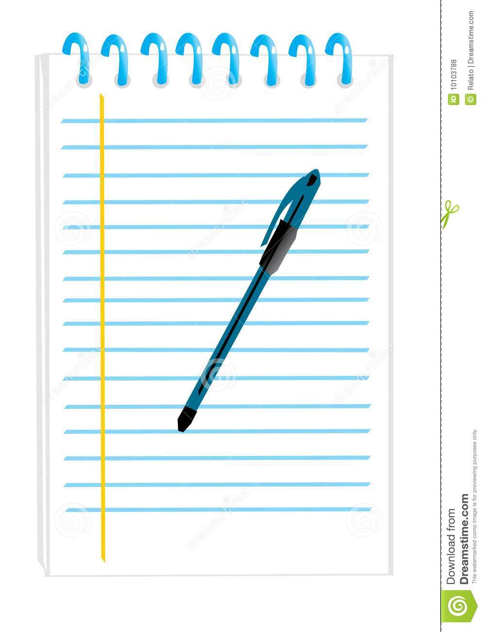 Notepad With A Pen Royalty Free Stock Photos   Image  10103788