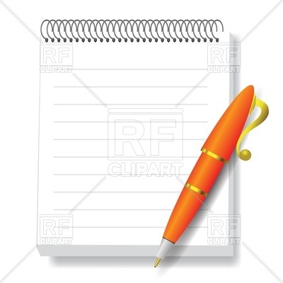 Notepad With Pen 63617 Objects Download Royalty Free Vector Clipart