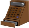 Of A Cartoon Cash Register Icon   Acclaim Stock Photography