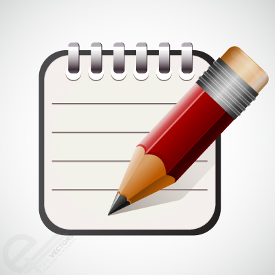 Pen And Notepad Icon Vector Files   Clipart Me