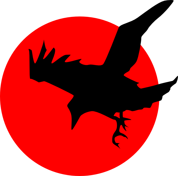 Raven On Red Clip Art At Clker Com   Vector Clip Art Online Royalty