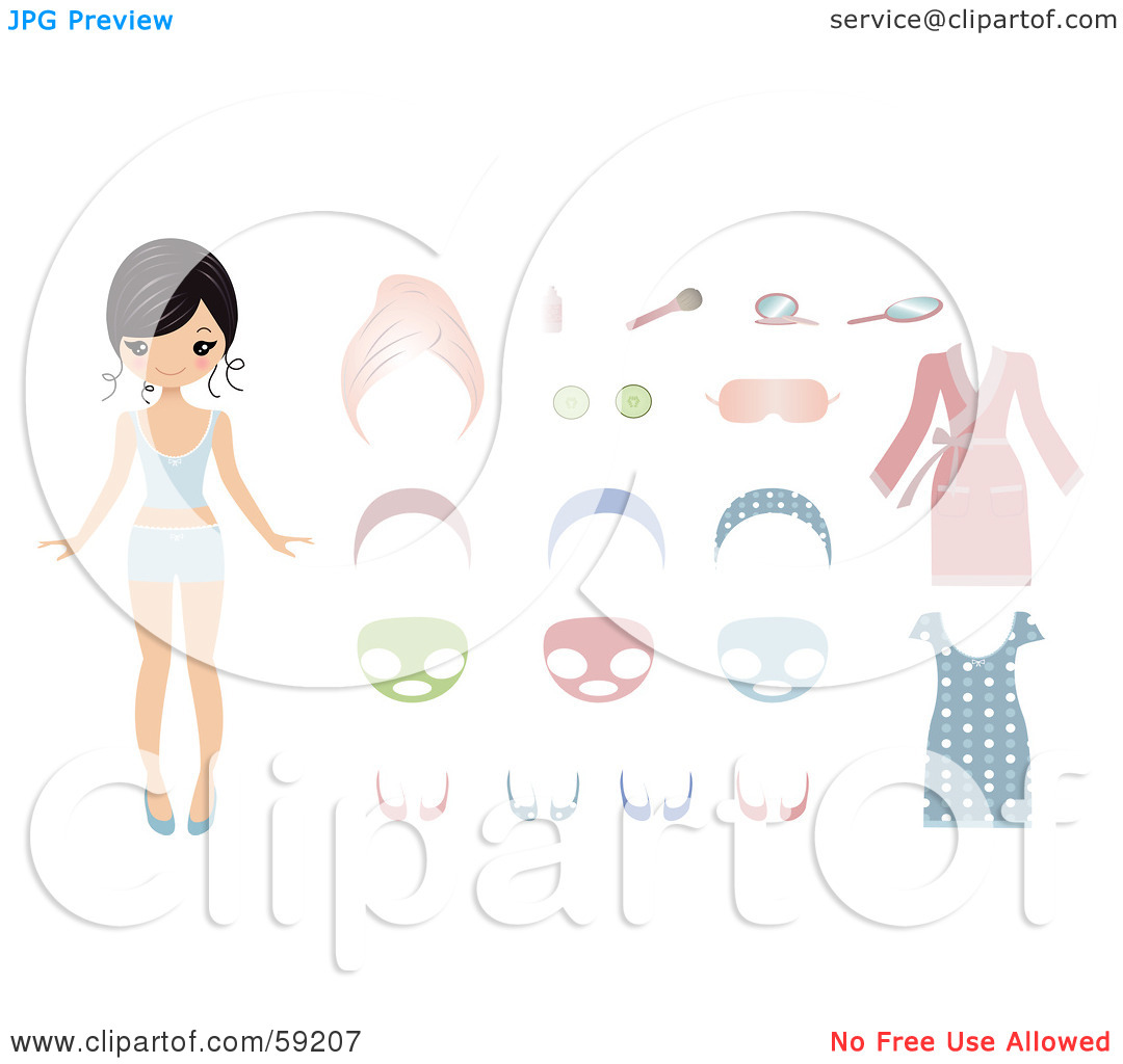 Royalty Free  Rf  Clipart Illustration Of A Paper Doll Woman Shown