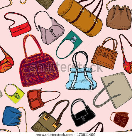 Stock Images Similar To Id 113829919   Fashion Bags Seamless Pattern