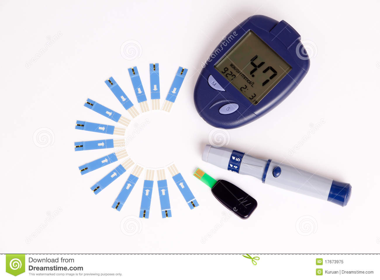 Test Blood Sugar On Glucose Meter Royalty Free Stock Photo   Image    