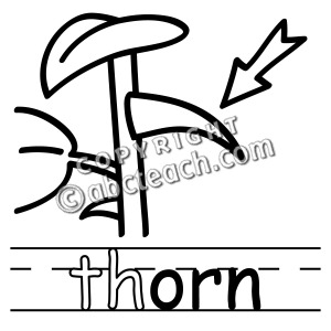 Thorn Clipart Tabloid Clipart Thornphonicsbwlabeled Pw Png