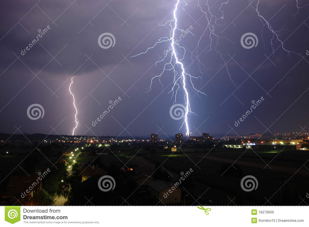Thunder And Lightning Royalty Free Stock Images   Image  16279609