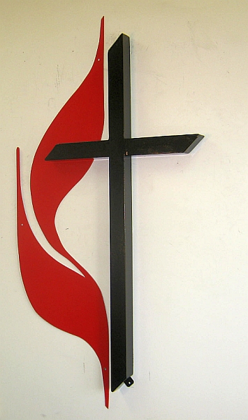 United Methodist Flame And Cross Symbol Book Covers