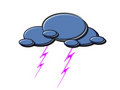 Weather Icon Clipart Lightning Thunder Storm Illus Stock Photography