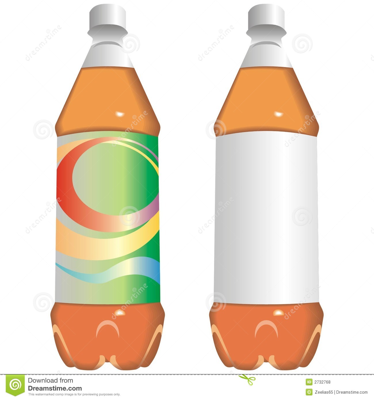 Art Illustration Of A Bottle Of Juice Or Soft Drink