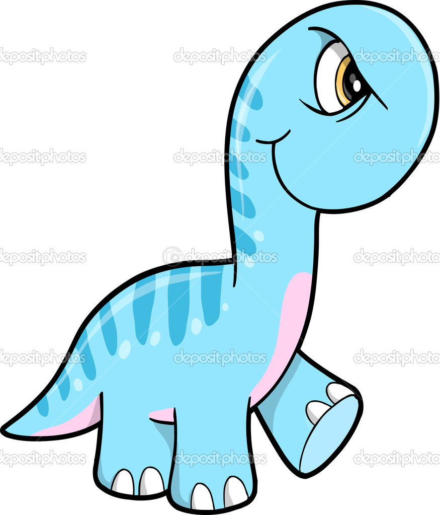 Baby Blue Dinosaur Clip Art