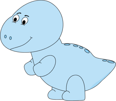 Baby Dinosaur Clip Art Image   Blue Baby Dinosaur With Spots On Its
