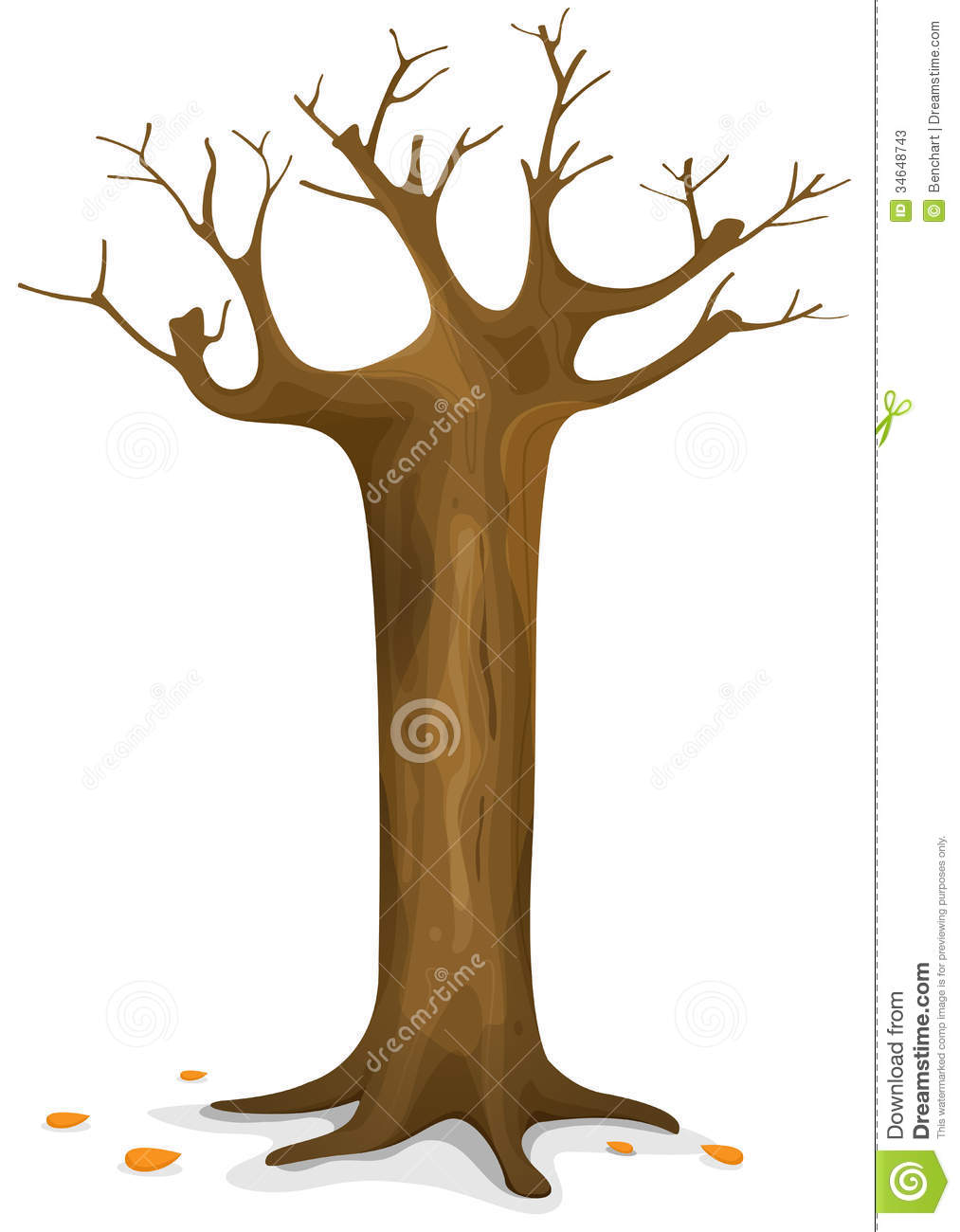 Bare Tree Trunk Clipart Cartoon Tree With Branches