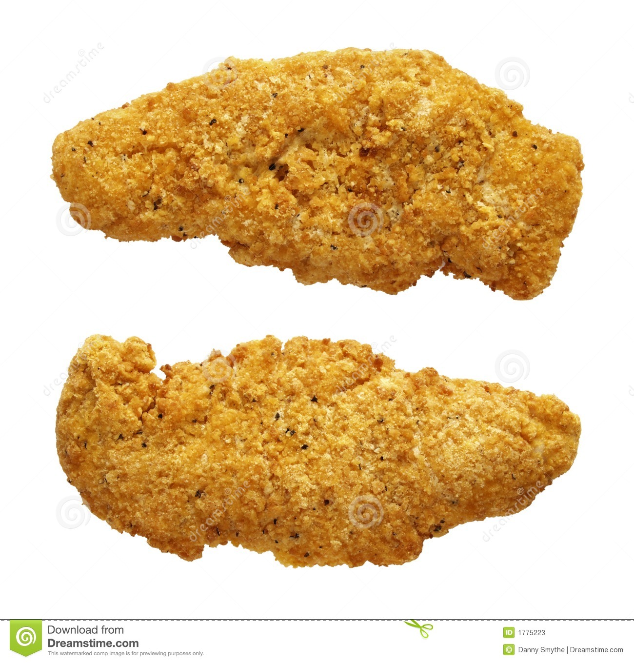Chicken Fingers Against A White Background Isolation Is On A