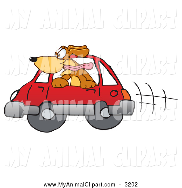 Clip Art Of A Cheerful Dog Leaning Out A Car Window By Toons4biz