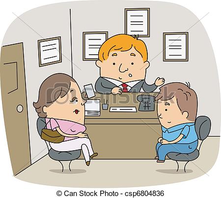 Clip Art Vector Of School Counselor   Illustration Of A School