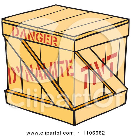 Clipart Dynamite Crate   Royalty Free Vector Illustration By Cartoon