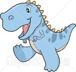 Cute Blue Tyrannosaurus Rex Dinosaur Clipart Illustration   Flickr