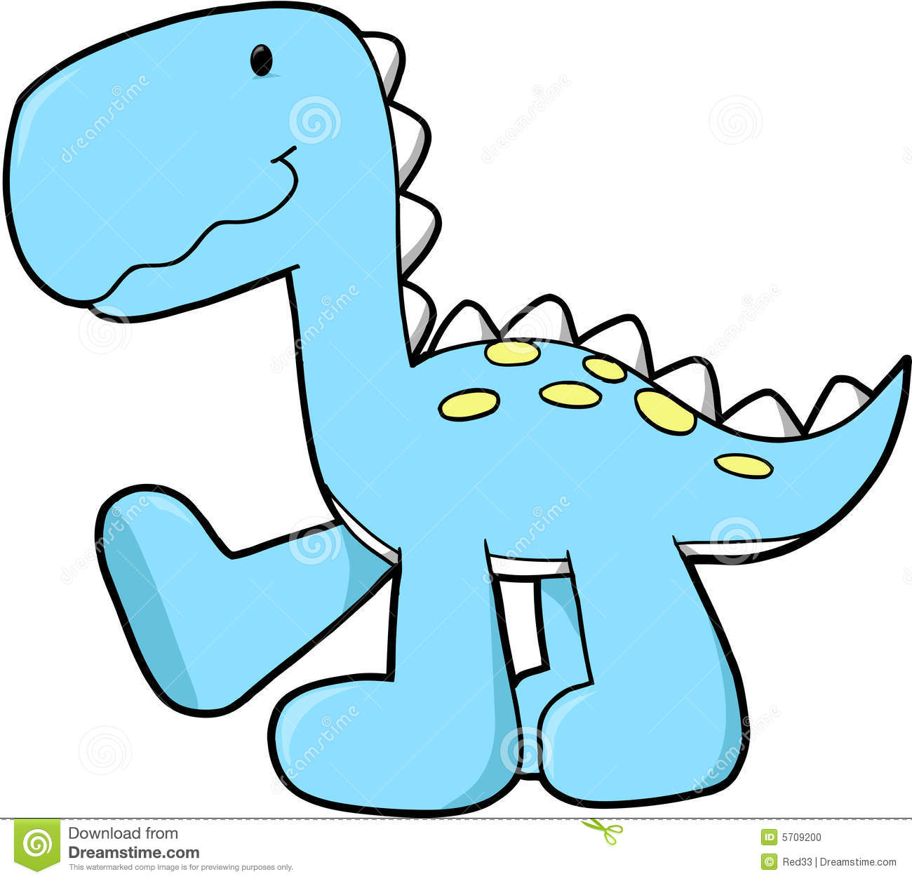 Cute Dinosaur Vector Stock Photo   Image  5709200