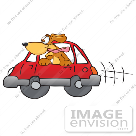 Dog In Car Clip Art