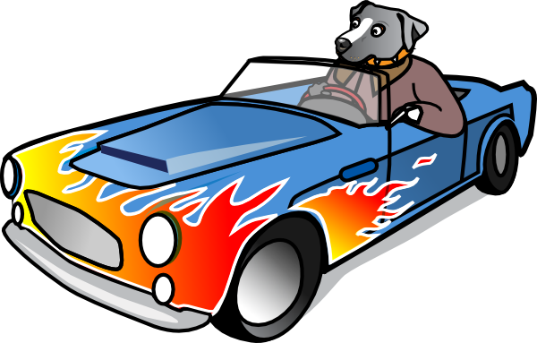 Dog In Sports Car Clip Art At Clker Com   Vector Clip Art Online