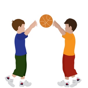 Free  Rf  Clip Art Illustration Of A Teenage Boy Playing Basketball