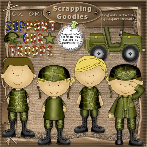 Home    Clipart    Military Clipart    Support Our Troops Army 01 Cu