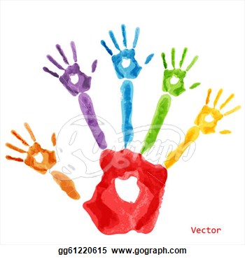 Kids Handprint Clipart Colourful Handprint Paint Gg61220615 Jpg