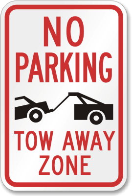 Large No Parking Signs   Custom   Stock Templates
