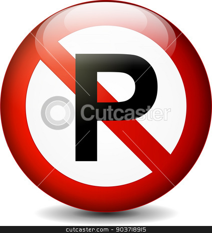 No Parking Sign Stock Vector Clipart Illustration Of No Parking Sign