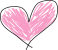 Pink Scribble Heart Clip Art Image   Small Pink Scribbled Heart With A