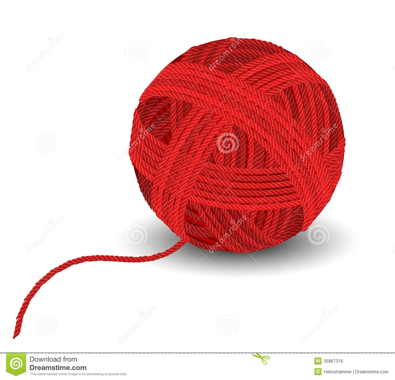 Red Yarn Ball Royalty Free Stock Image   Image  35867316