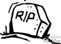 Rip Headstone Clipart Black And White Rip Tombstone