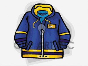 Royalty Free Blue And Gold Spring Jacket Clipart Image Picture Art