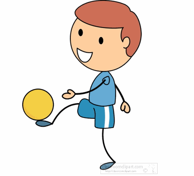 Sports Animated Clipart  Boy Playing Soccer F   Classroom Clipart