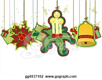 Stock Illustration   Christmas Strings With Clipping Path  Stock Art
