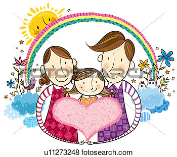 Stock Illustration   Portrait Of Happy Family  Fotosearch   Search Eps