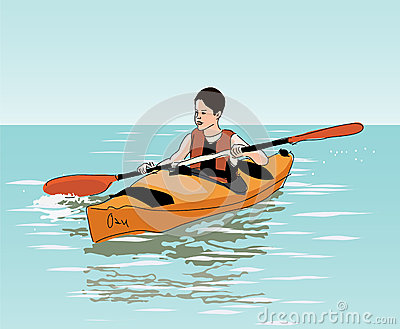 Teenage Boy Floats On Kayak Royalty Free Stock Images   Image