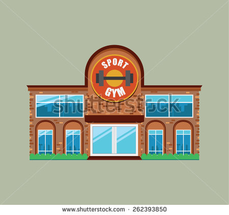 Vector Of Gym Building  Sport Club Fitnessfor Design   Stock Vector