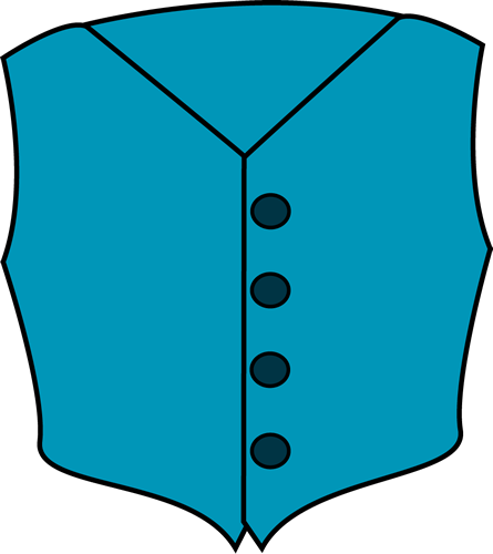 Vest Clip Art Image   Blue Vest