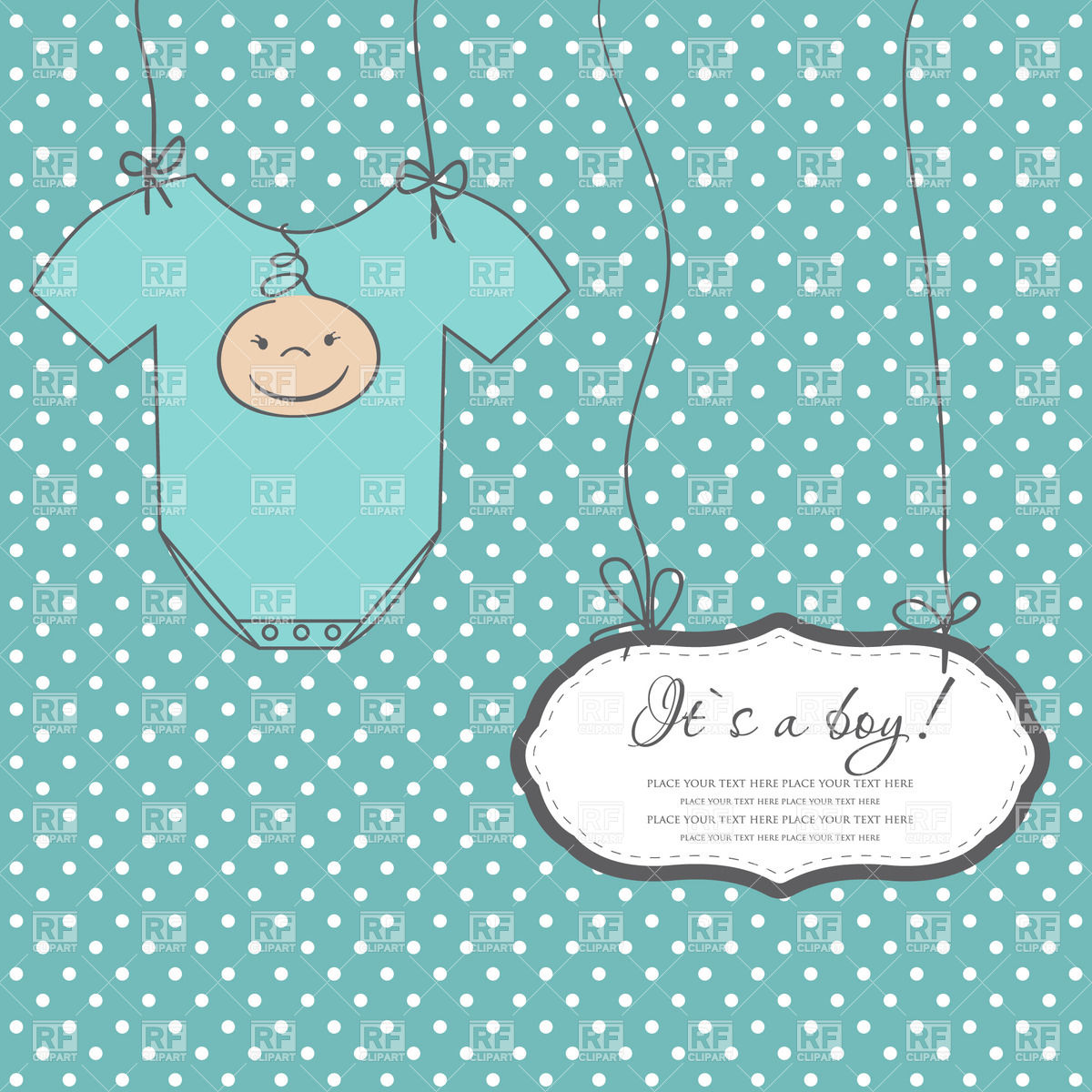 Baby Boy Arrival Announcement Card 21249 Download Royalty Free    