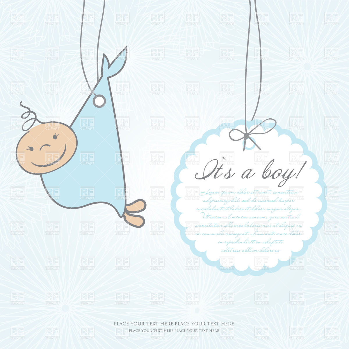 Baby Boy Arrival Announcement Card 21309 People Download Royalty